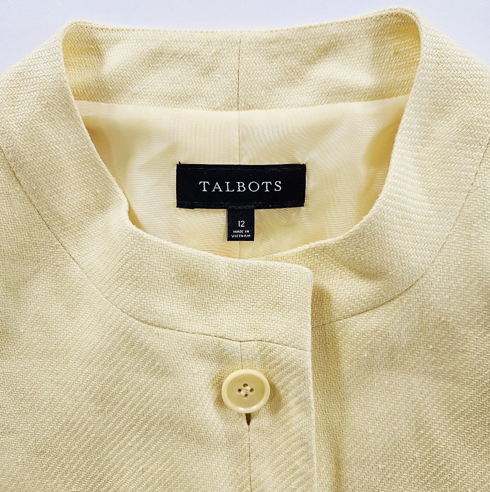 Talbots Mandarin Collar Structured Preppy Bright … - image 4